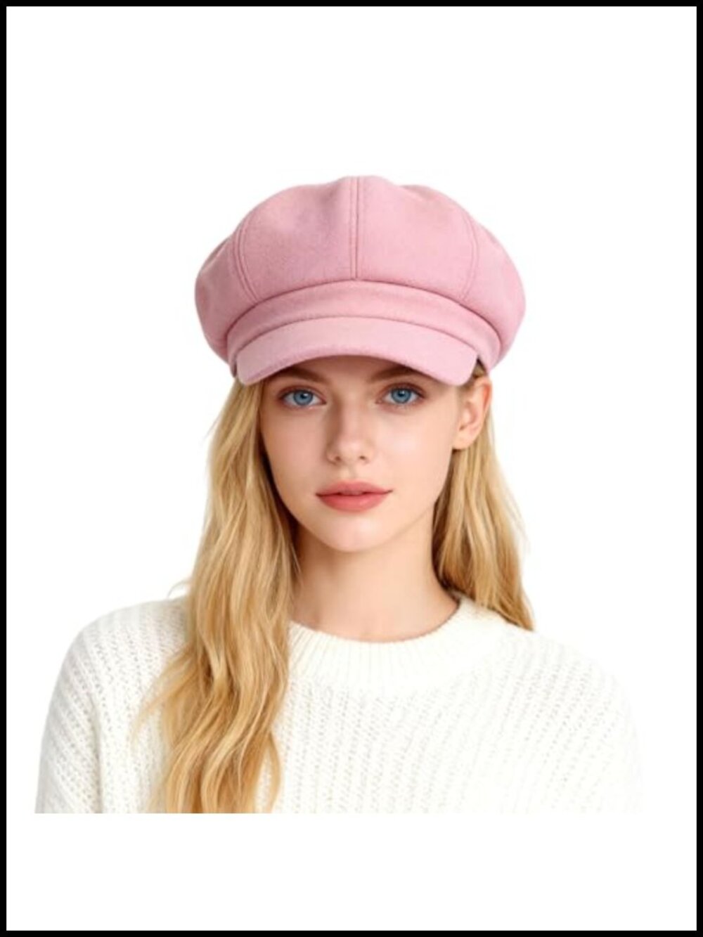 Womens Faux Woolen Newsboy Ivy Cabbie Hat Adjustable Winter Cap